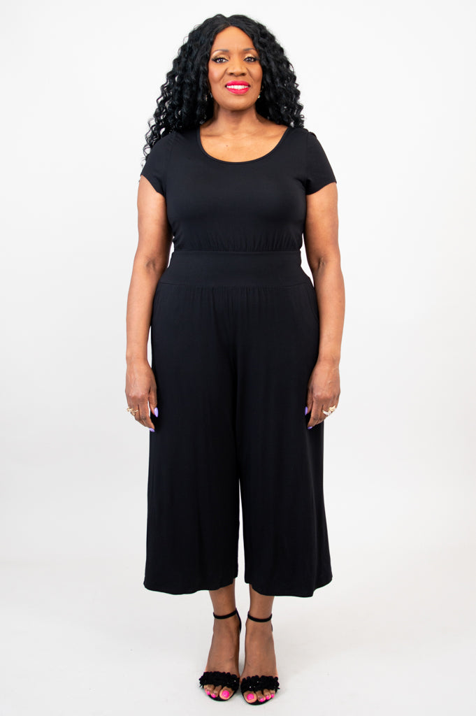 Julie Women's Bamboo Jumpsuit - Soft & Breathable Black Romper for Summer | Lounge Wear, Casual Outfit, Vacation Travel Outfits