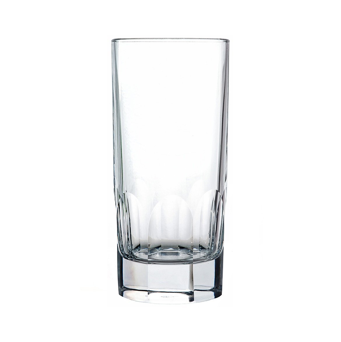 Handcrafted 36cl Crystal Long Drink Glasses with Ribbed Design - Set of 2 Pieces for Cocktails, Iced Tea & Elegant Entertaining