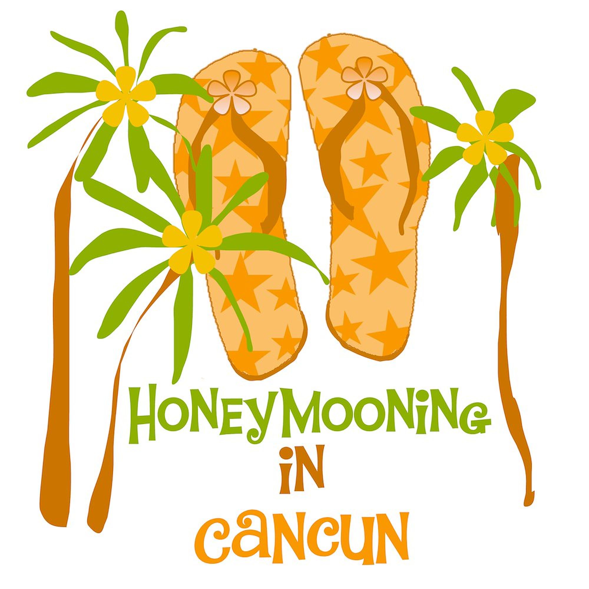 Honeymoon Cancun Tote Bag - Natural Canvas Reusable Shopping Bag for Beach, Travel & Groceries | Eco-Friendly & Durable