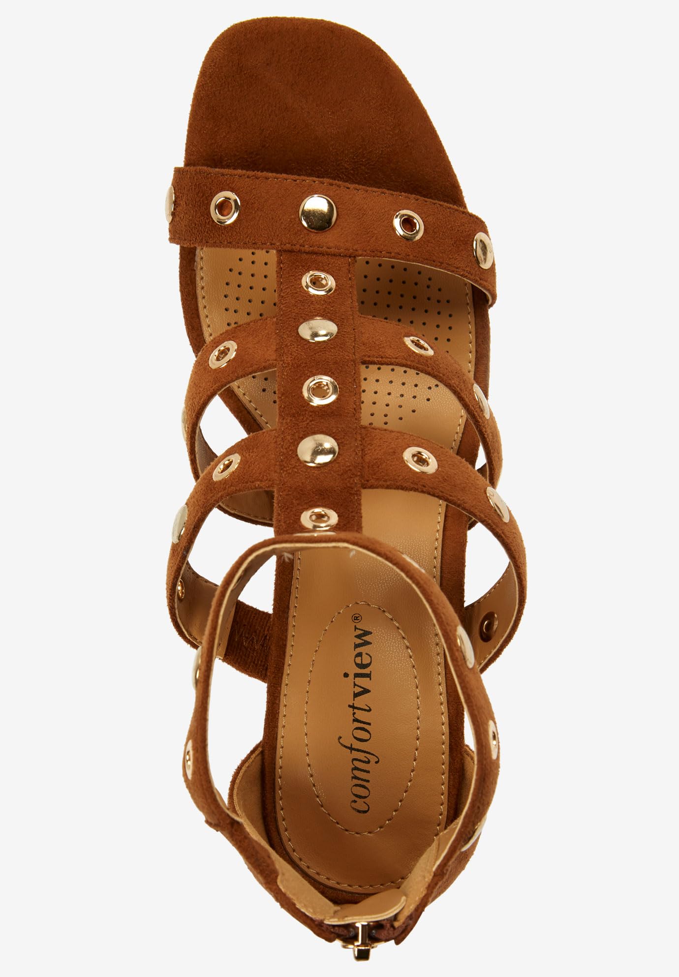Comfortview Women's Wide Width The Giada Sandal - Comfortable Casual & Dressy Summer Sandals for Walking, Travel, and Beach Outings