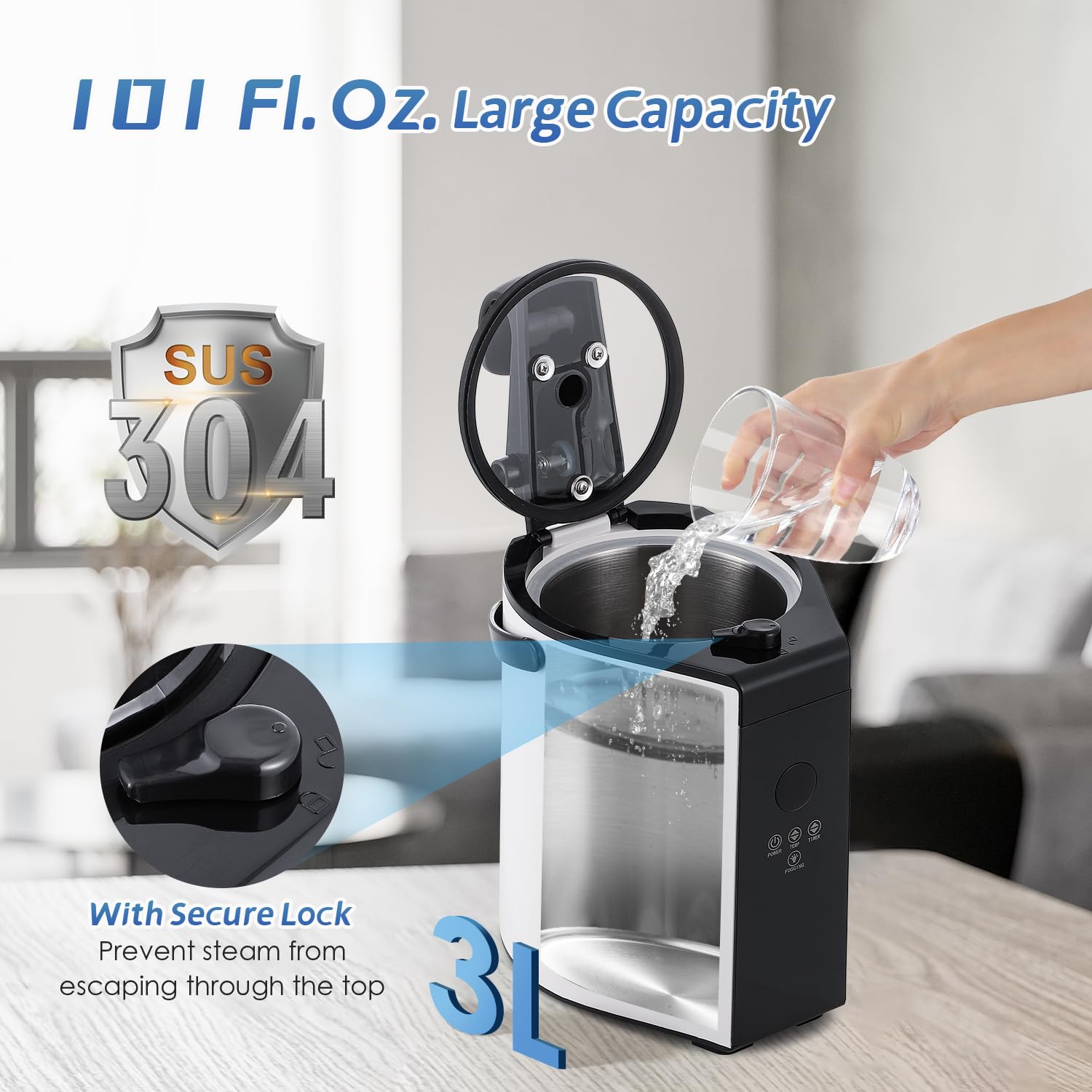 1300W Portable Sauna Steamer Machine - 3L Capacity with Remote Control & Digital Display | 304 Stainless Steel Steam Pot Generator | Fast Heating with Timer & Temperature Control | Perfect for Home Spa, Yoga Relaxation & Detox Therapy
