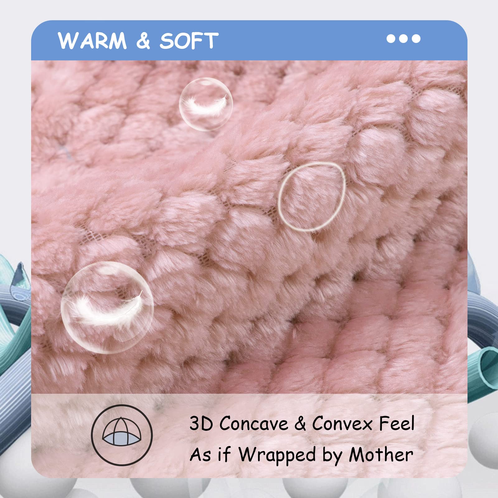 Soft Plush Fleece Throw Blanket for Baby Boys & Girls - Warm Winter Toddler Blanket, Cozy Infant Receiving Blanket for Newborns - All Season Use (Pink) - Perfect for Nursery, Stroller, Car Seat & Cuddle Time