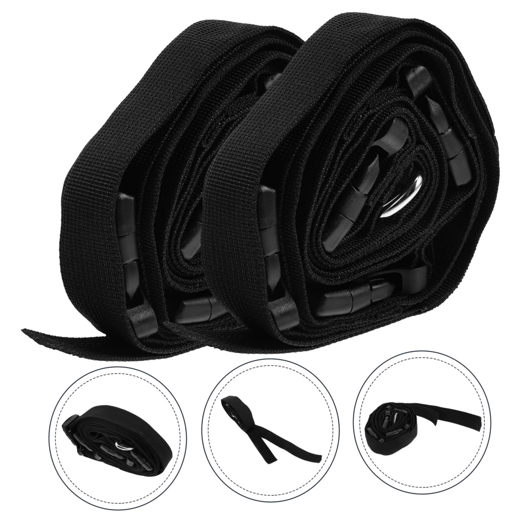 HOMOCONO 2-Pack Garage Storage Straps - Heavy Duty Camping Chair Organizer Rack with Adjustable Ribbon - Perfect for Garage, Basement, Shed & Outdoor Gear Storage