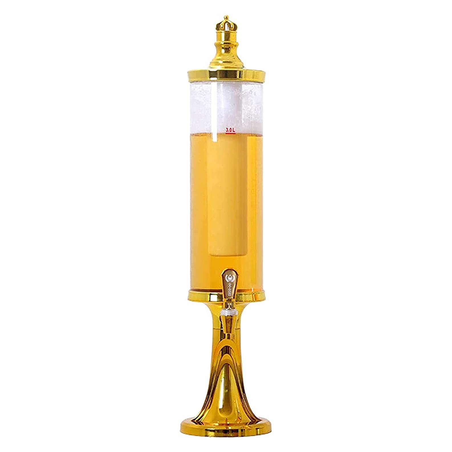 LED Beer Tower Dispenser with Ice Tube - Colorful Light Up Tabletop Wine & Juice Dispenser for Bar, Party, Restaurant, KTV, BBQ - Perfect for Events, Gatherings & Nightlife Entertainment