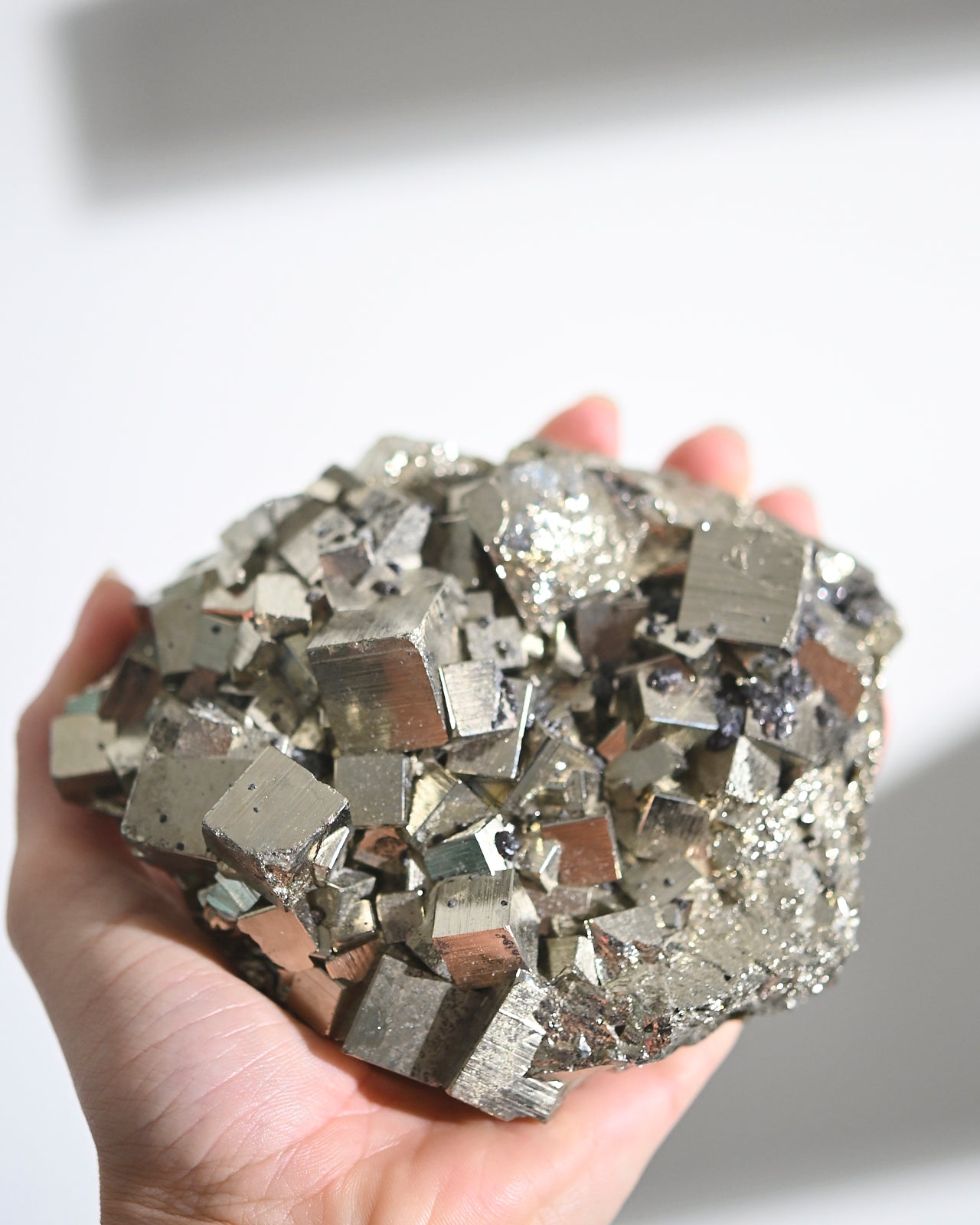 Natural Cubic Pyrite Cluster - 2.8lbs Raw Mineral Specimen for Crystal Healing, Feng Shui & Home Decor | Perfect for Meditation, Energy Work & Display Collection