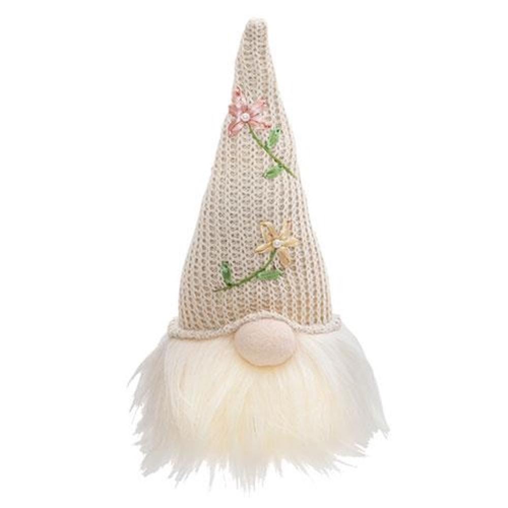 LED Light Up Sitting Spring Gnome Decor - Cute Garden Ornament for Outdoor & Indoor Decoration - Perfect for Patio, Lawn, Yard, and Home Decor