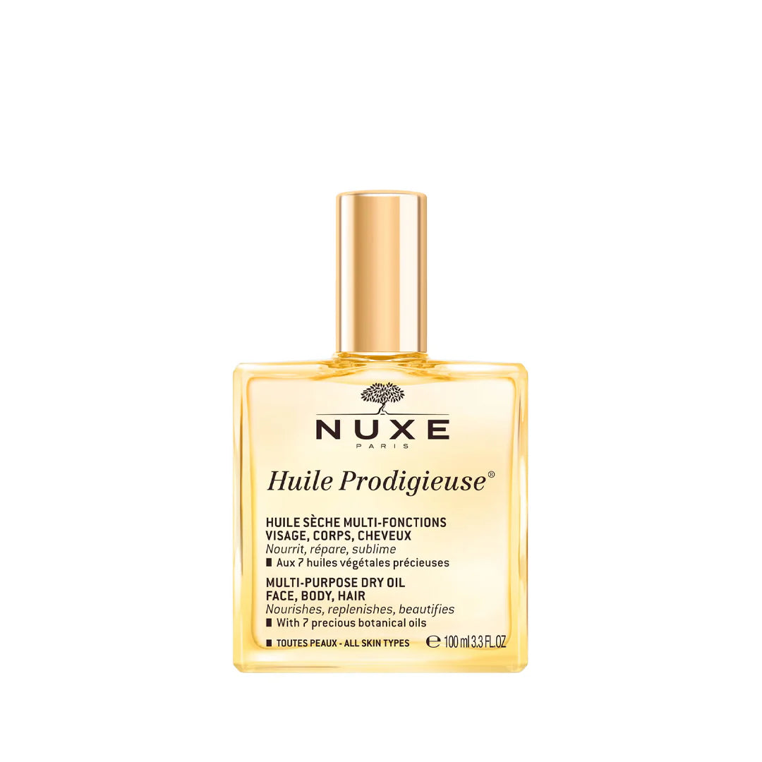Nuxe Huile Prodigieuse Multi-Purpose Dry Oil for Face, Body & Hair - Nourishing & Radiant Glow - Perfect for Travel, Spa Days & Daily Skincare Routine