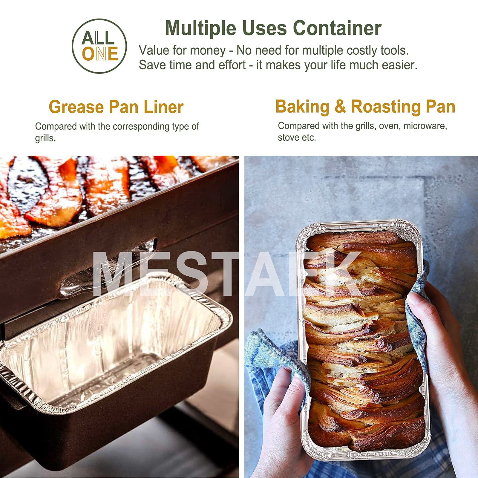 50 Pack Grease Cup Liners - Blackstone Griddle Drip Pan Compatible with 36