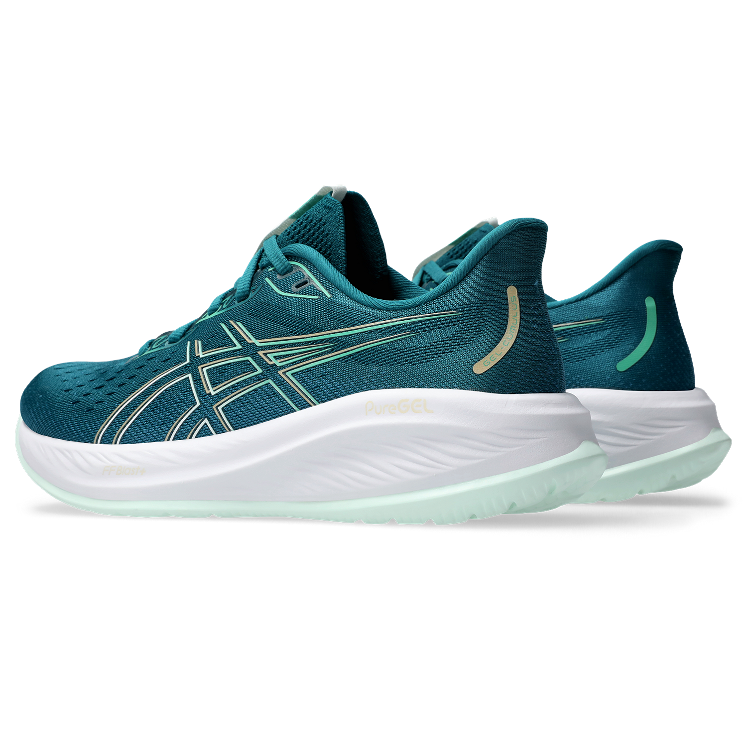ASICS Women's Cumulus 26 Running Shoes - Lightweight Cushioned Sneakers for Women in Rich Teal/Pale Mint | Perfect for Jogging, Gym Workouts & Everyday Comfort