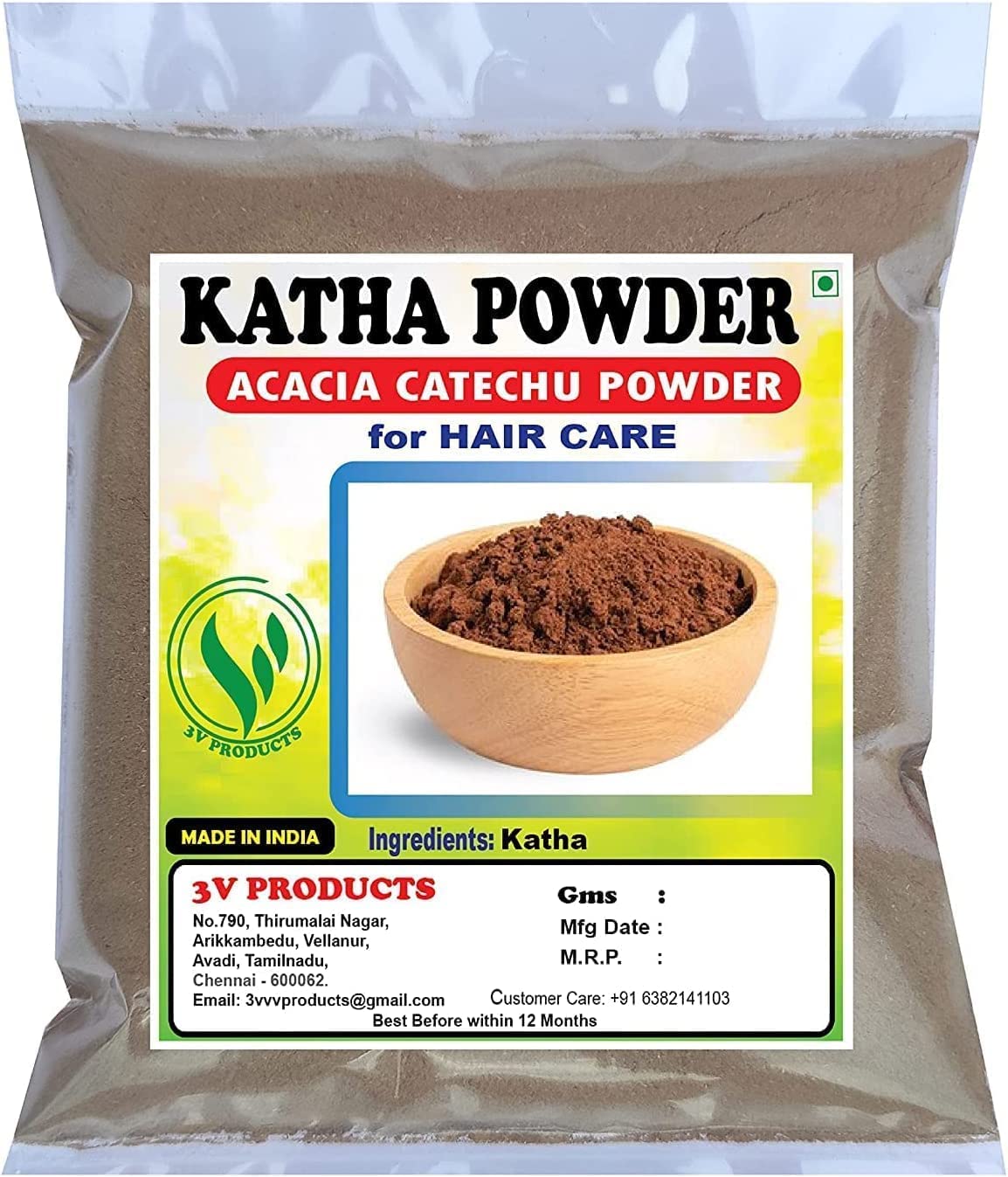 Premium CROV Katha Powder 50g | 100% Pure Acacia Catechu Powder for Natural Dye, Ayurvedic Remedies & Skincare | Perfect for Hair Coloring, Herbal Medicine & DIY Beauty Treatments