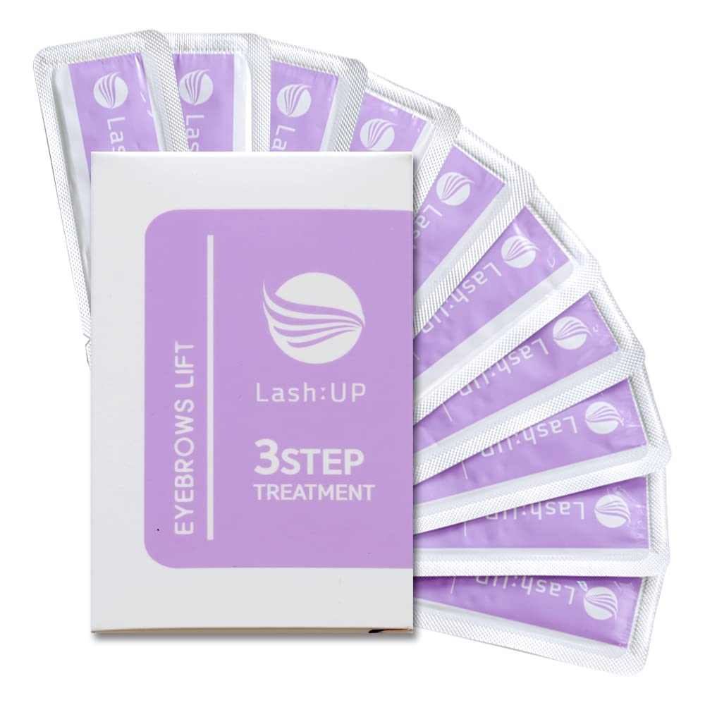 Professional Lash & Eyebrow Lift Kit - 10 Packets of 0.8g/0.03oz (Step 3) for Salon-Quality Eyelash Extensions & Brow Styling at Home