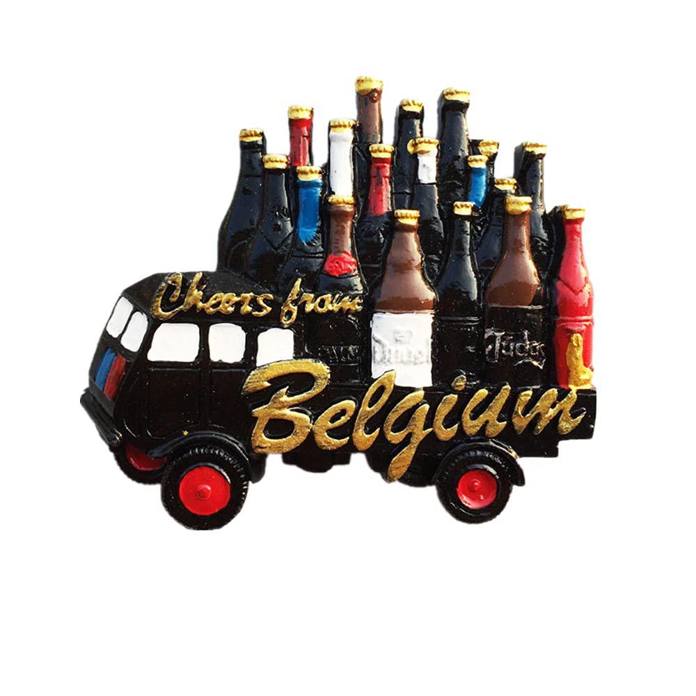 Belgium Beer and Chocolate Fridge Magnet - Travel Souvenir Gift, Magnetic Craft for Refrigerator, Office, and Home Decor - Perfect for Beer Lovers and Chocolate Fans