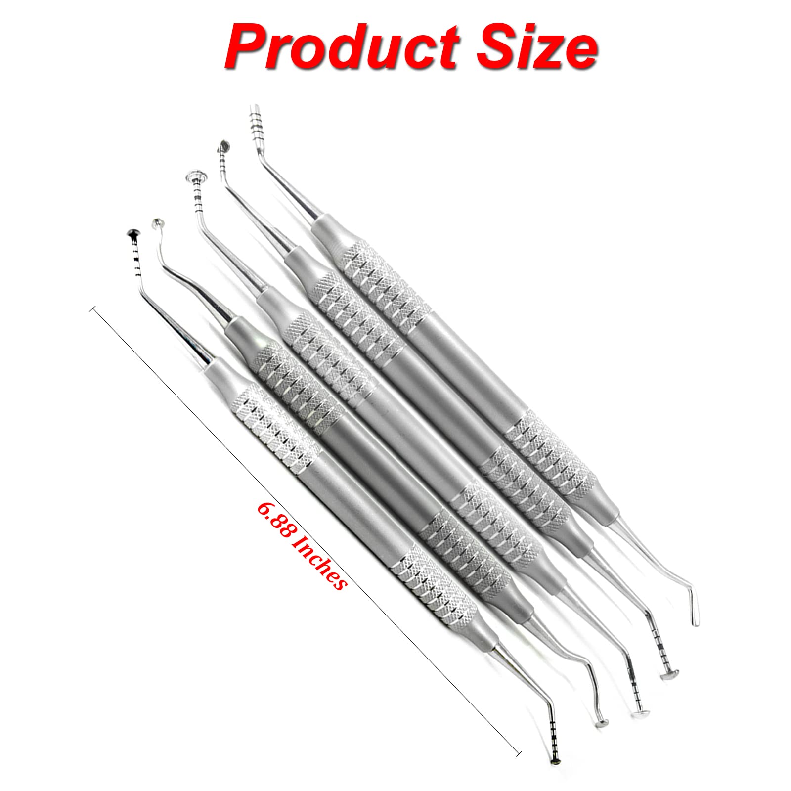 Professional Dental Osteotome Periotome Luxating Elevator Set for Implant & Orthodontic PDL Teeth | Surgical Root Extraction Spreading Tools (5-Piece Mushroom Elevators Kit) | Perfect for Dentists, Oral Surgeons & Dental Clinics