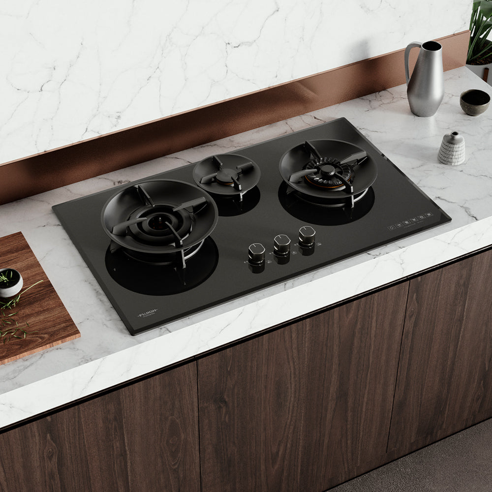 FH GS7030 SVSS TG 3 Burner Gas Stove with 1 Double Inner Flame Burner - Perfect for Home Kitchen, Restaurant & Outdoor Cooking