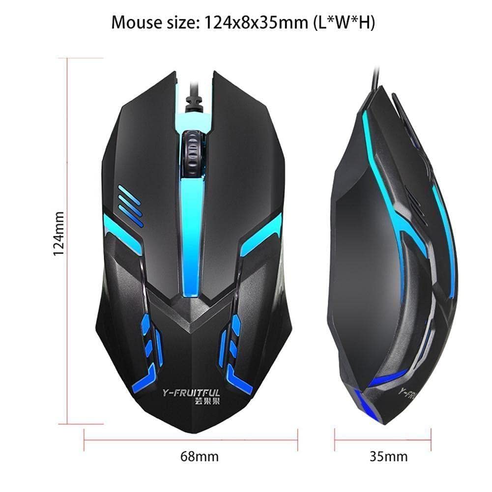 USB Wired Gaming Mouse 5500 DPI - 7 Programmable Buttons, LED Backlit, Ergonomic Design for PC & Laptop - Perfect for FPS, MOBA & Esports Gaming