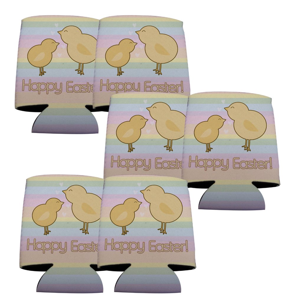 VictoryStore Insulated Can and Beverage Coolers - Set of 6 Easter Themed Beer Sleeves with Various Fun Designs | Perfect for Easter Parties, BBQ, Beach Outings and Tailgating