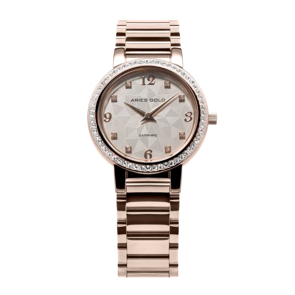 Aries Gold Enchant Starlet Rose Gold Stainless Steel Women's Watch - Elegant L 126B RD Pattern for Daily Wear & Special Occasions