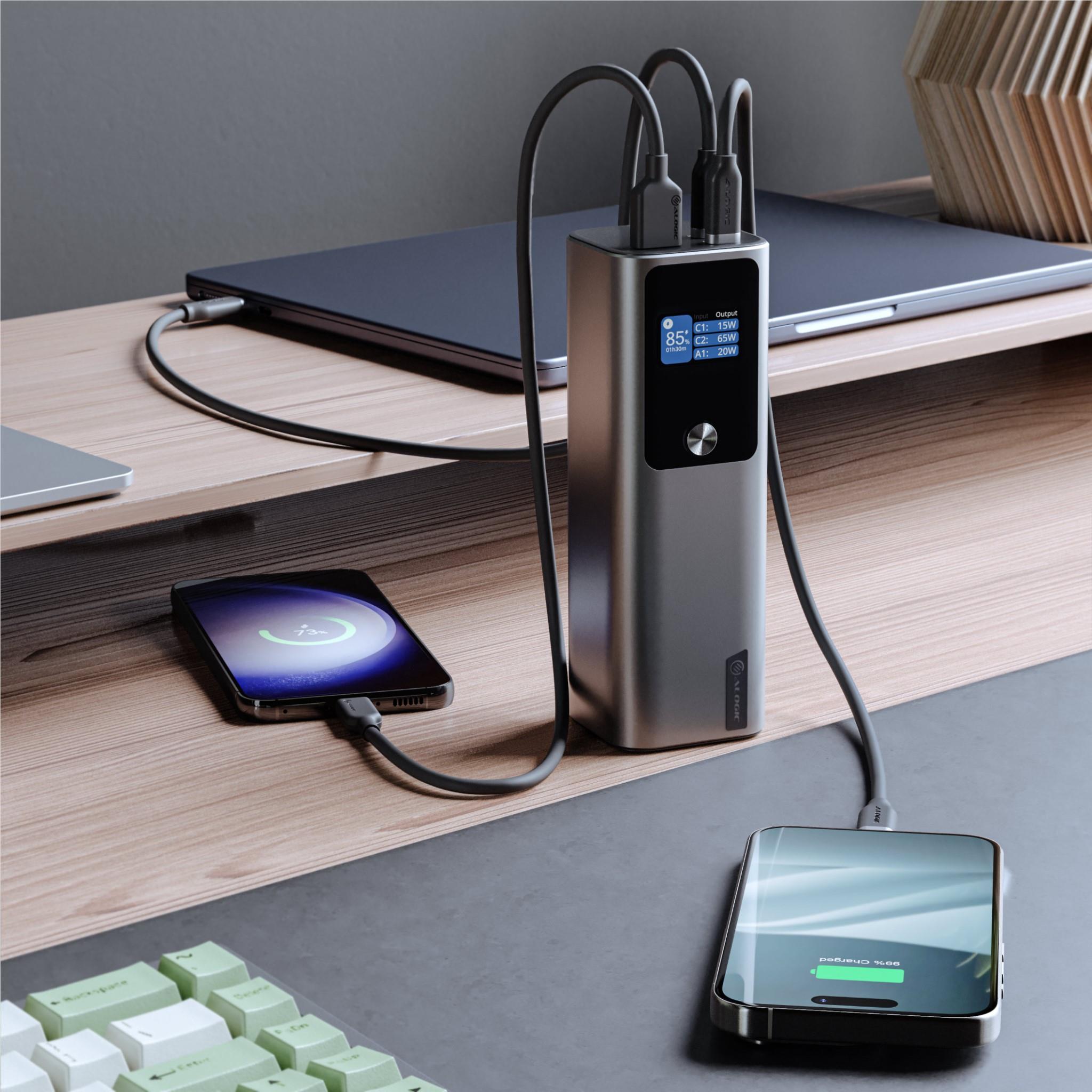 ALOGIC Ark 27,000mAh Power Bank with 140W USB-C & USB-A Fast Charging - Portable Charger for Laptops, Phones & Tablets | Perfect for Travel, Camping & Emergency Power Backup