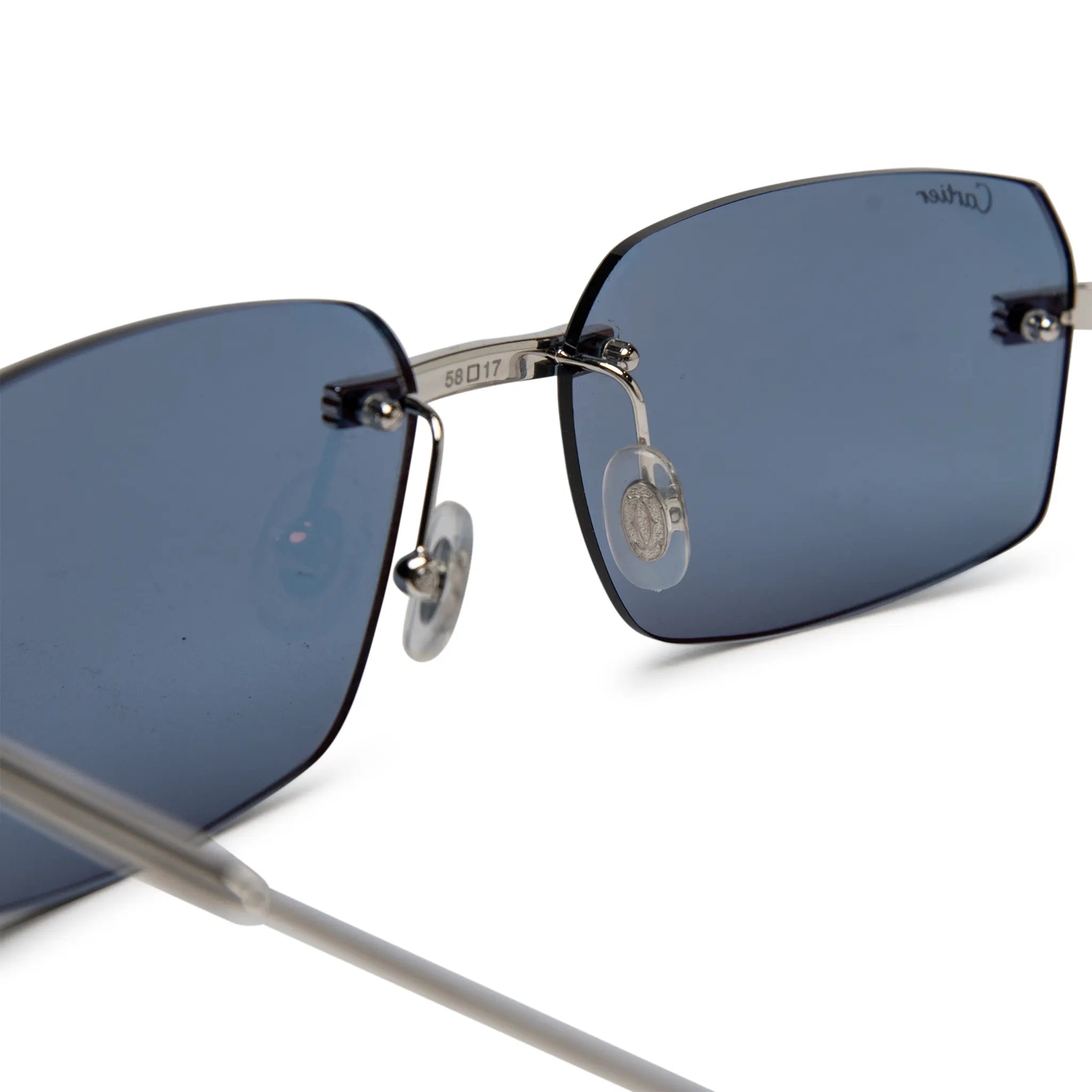 Cartier CT0271S 003 Silver Blue Polarized Sunglasses for Women - UV Protection Luxury Fashion Shades for Beach, Driving & Outdoor Activities