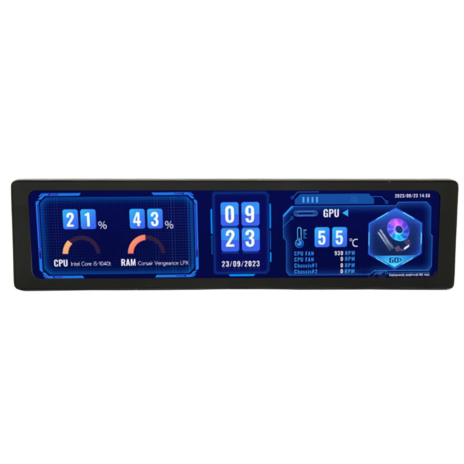 11.9 Inch Capacitive Touch Screen Monitor - High-Resolution Secondary Display with Protective Bezel for Photo Editing, Gaming & Office Work - Perfect for Graphic Designers, Streamers & Professionals