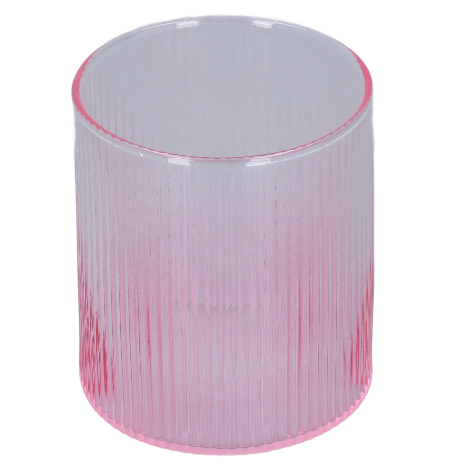 Gradient Vertical Stripes Borosilicate Glass Coffee Mug - 5.6 Oz Pink Tea Cup for Latte, Cappuccino, Milk, Hot Chocolate - Perfect for Home, Office & Gifts