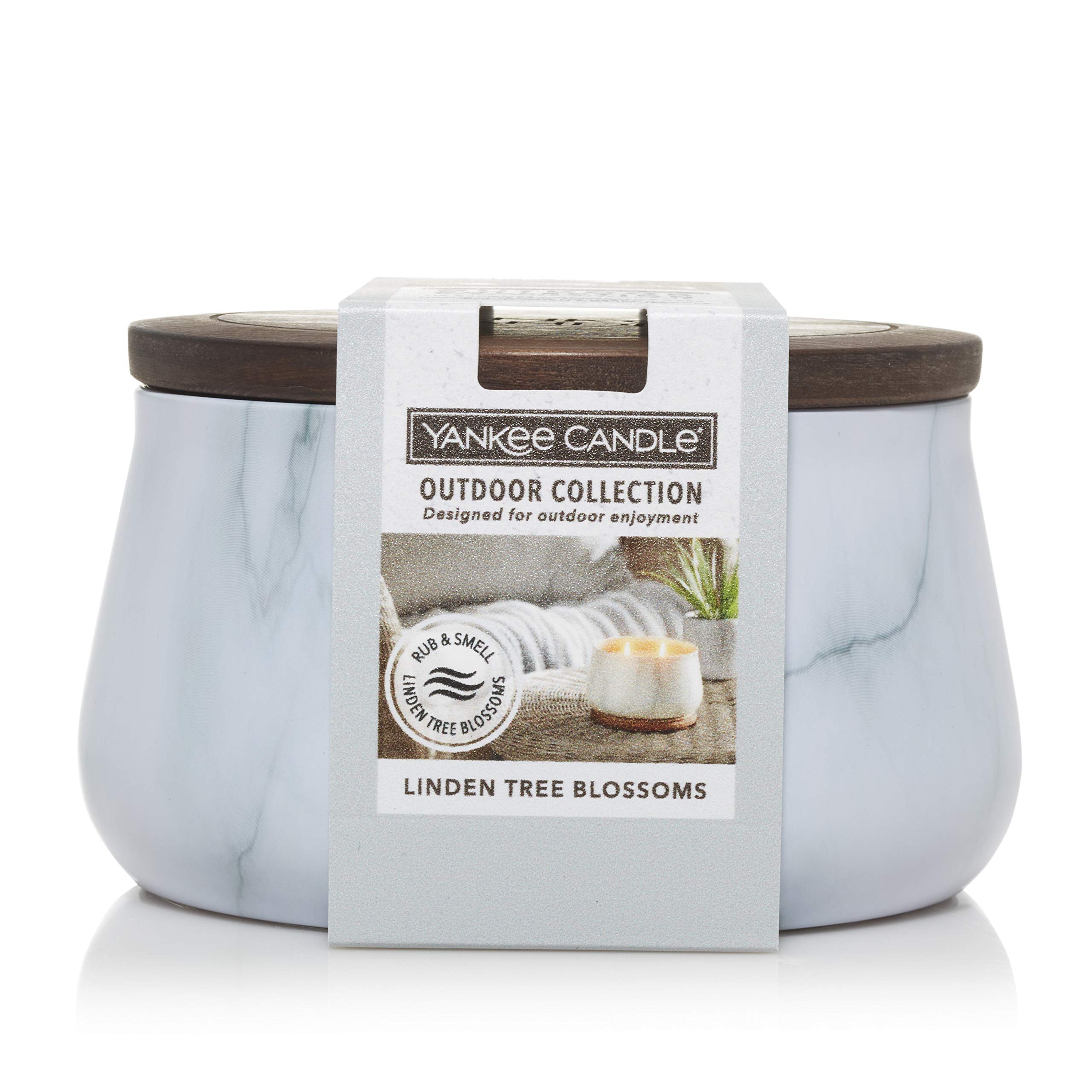 Yankee Candle Large Linden Tree Blossoms Scented Candle for Outdoor & Indoor Use - Perfect for Patio, Garden, and Home Decor
