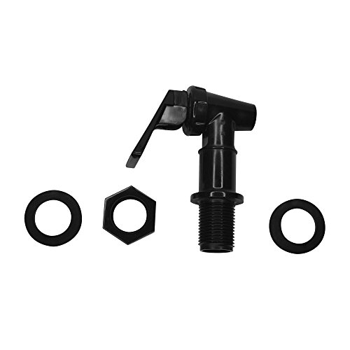 Tomlinson 1018855 Black Ceramic & Crock Water Dispenser Faucet - Perfect for Home, Office, and Outdoor Use