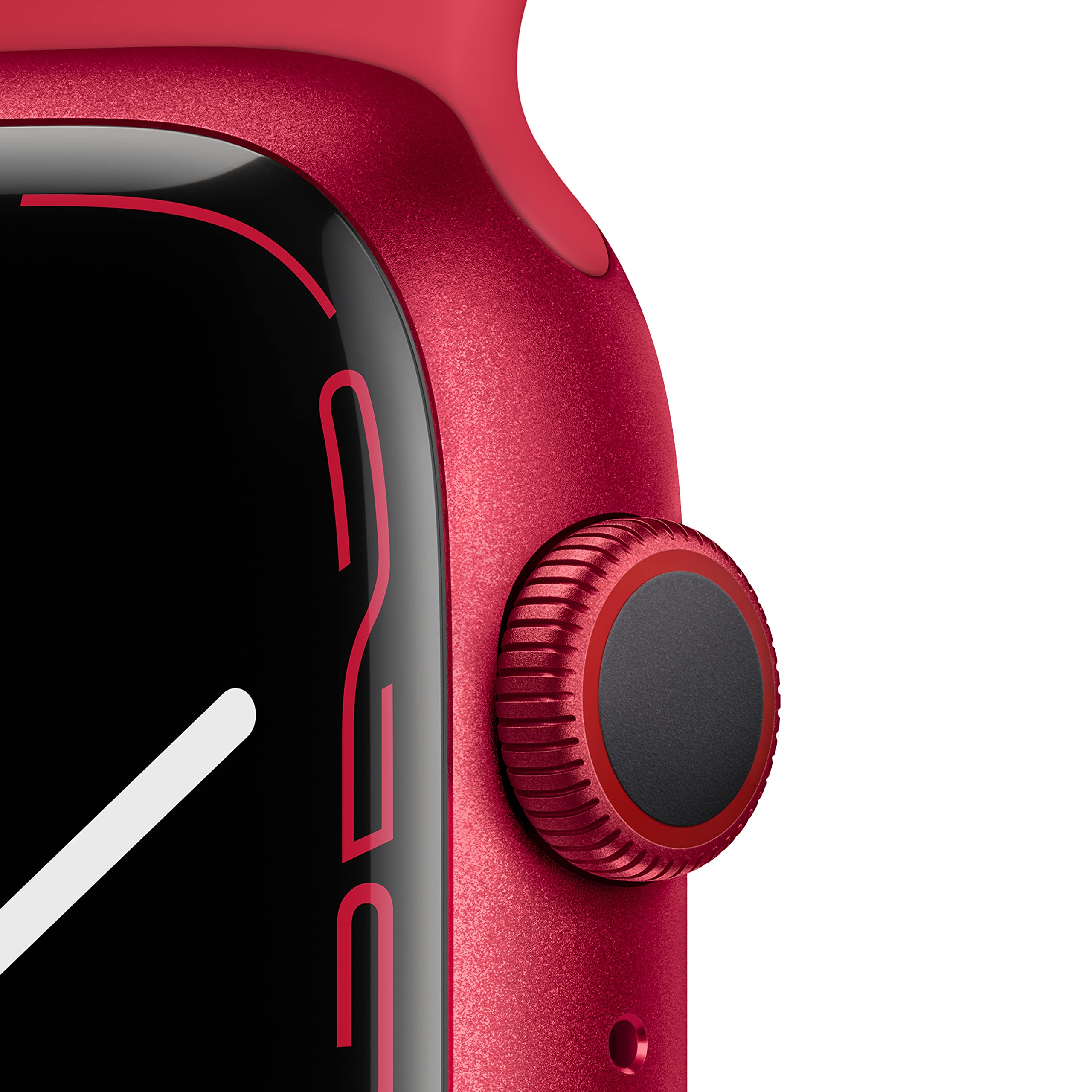 Refurbished Apple Watch Series 7 GPS + Cellular 45mm - Red Aluminum Case with Red Sport Band | Smart Fitness Tracker, Heart Rate Monitor & Waterproof Smartwatch for Running, Swimming & Daily Use