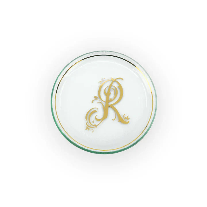 6 Mini Initial Plates - Personalized Alphabet Letter Plates for Baby Shower, Birthday Party Favors & Home Decor