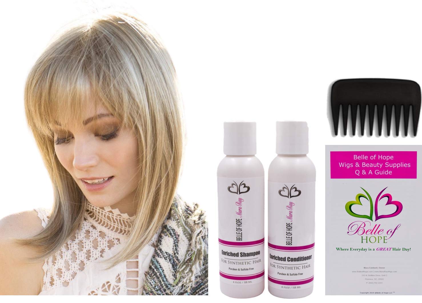 Amore TATUM Double Mono Synthetic Wig - 5PC Bundle with Wig, 4oz Mara Ray Shampoo, Conditioner, Wide Tooth Comb & 19 Page Guide (Irish Spice) | Perfect for Cosplay, Costume Parties & Everyday Styling