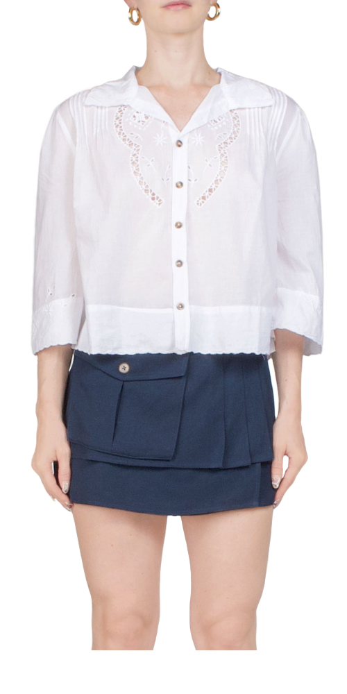 Cezanne Women's White Blouse - Elegant Casual Tops for Work, Office & Everyday Wear | Breathable & Comfortable Fabric