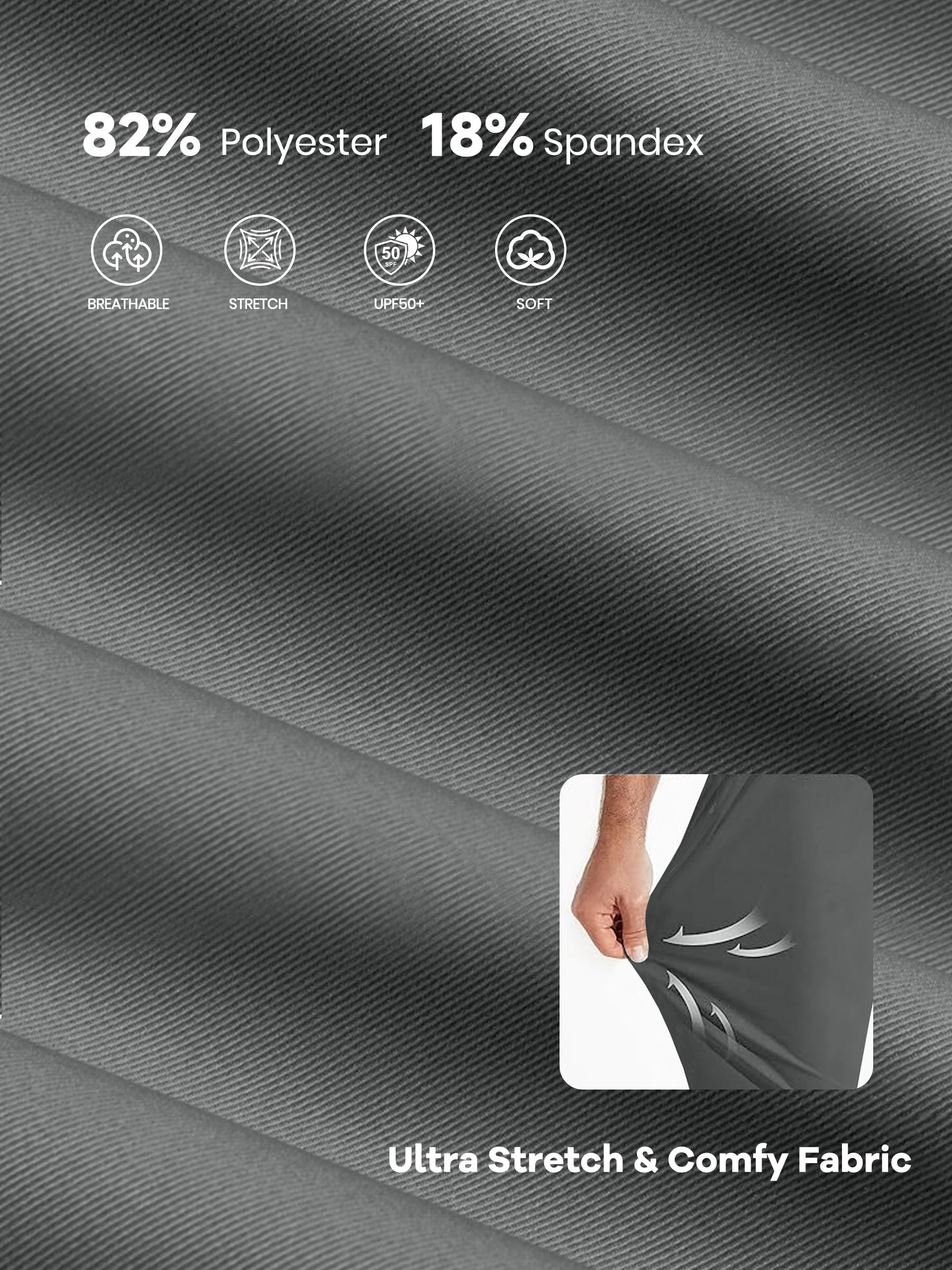 **Men's Slim Fit Golf Joggers Pants - Stretch Travel & Work Casual Tapered Pants with 4 Zipper Pockets | Perfect for Golfing, Travel, Office & Everyday Wear**