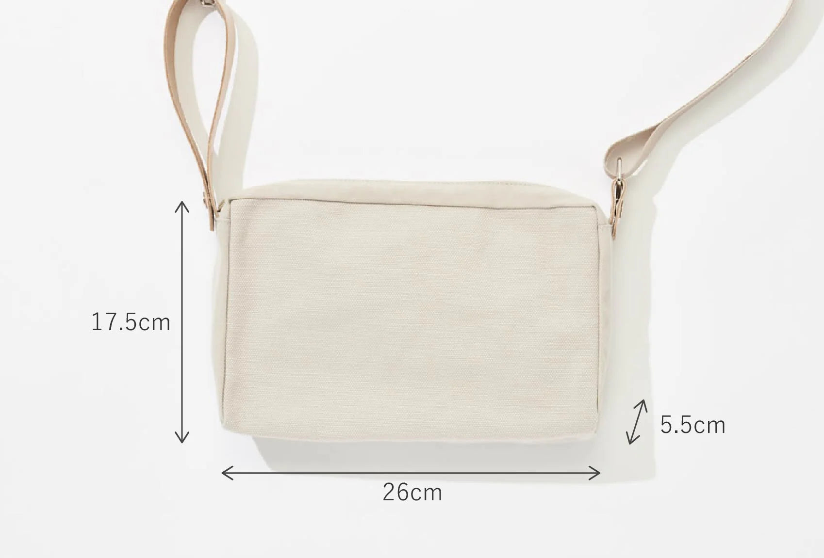 Kurashiki Hampu Canvas 2-Way Handbag & Shoulder Pouch - Bluish Gray Japanese Canvas Crossbody Bag for Women | Perfect for Work, Travel & Everyday Use