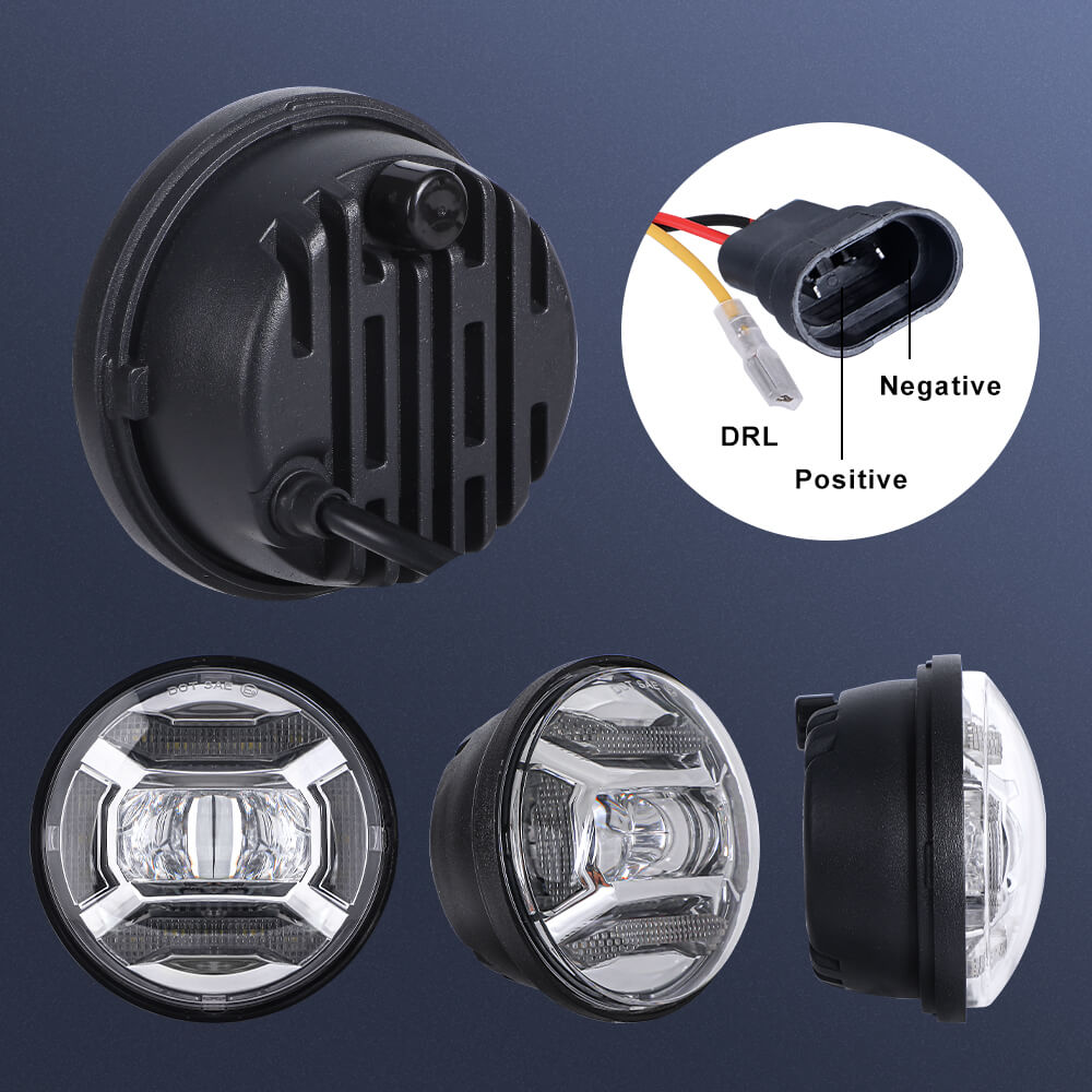 LOYO New LED Headlight Motorcycle Kit - High Brightness Waterproof Headlamp for Harley Davidson Electra Glide, Road King, Softail & More - Perfect for Night Riding & Off-Road Adventures