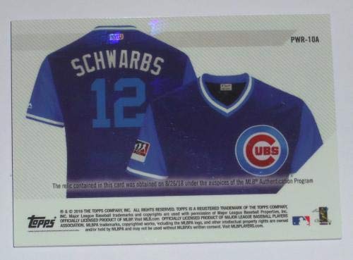Kyle Schwarber 2018 Topps Now Game Used Cubs Players Weekend Jersey Relic Card - Authentic MLB Baseball Memorabilia Collectible for Fans & Sports Card Enthusiasts - Perfect for Display, Trading, and Investment