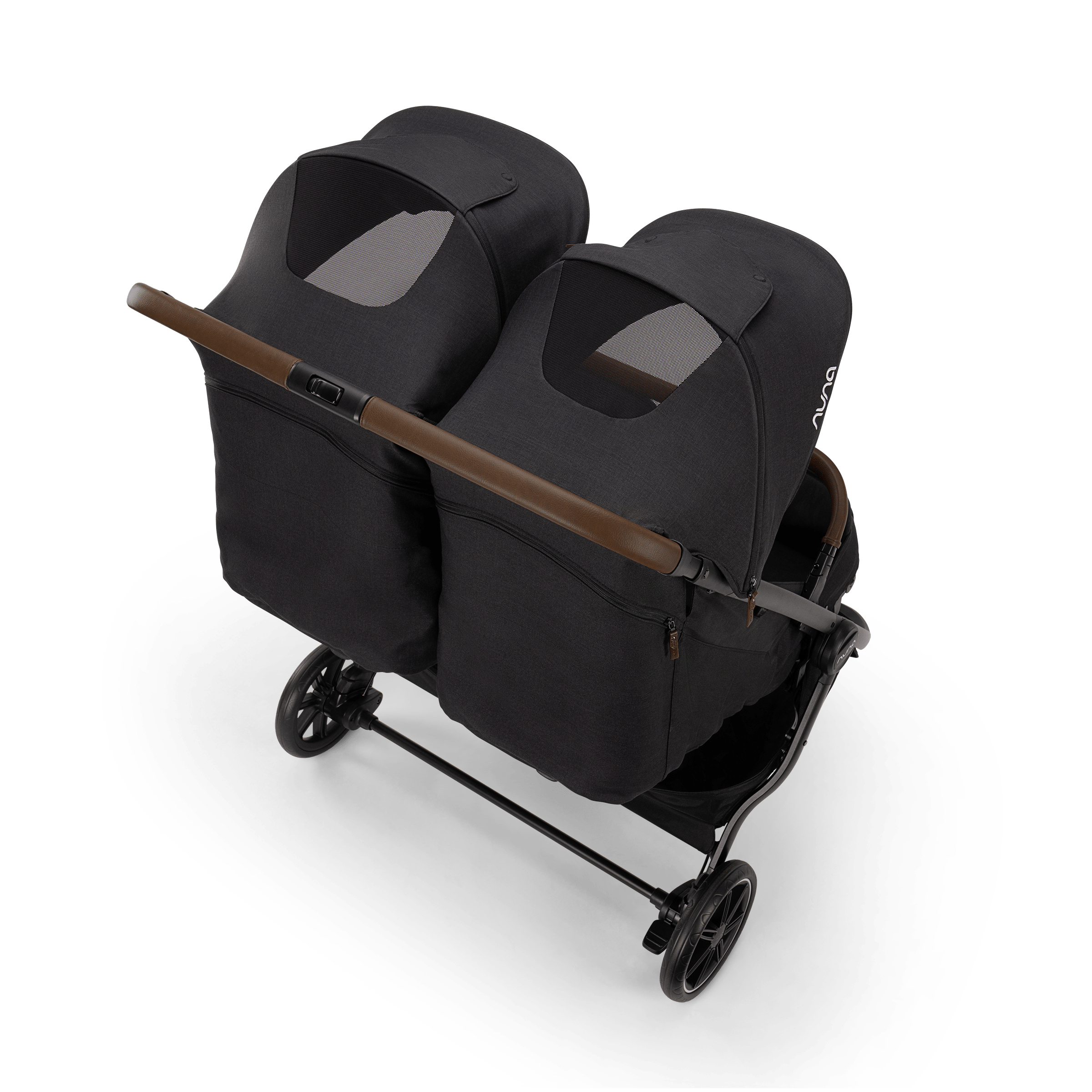 Nuna TRVL Double Stroller - Lightweight Compact Foldable Travel Stroller for Two Kids - Perfect for Shopping, Travel & Outdoor Adventures