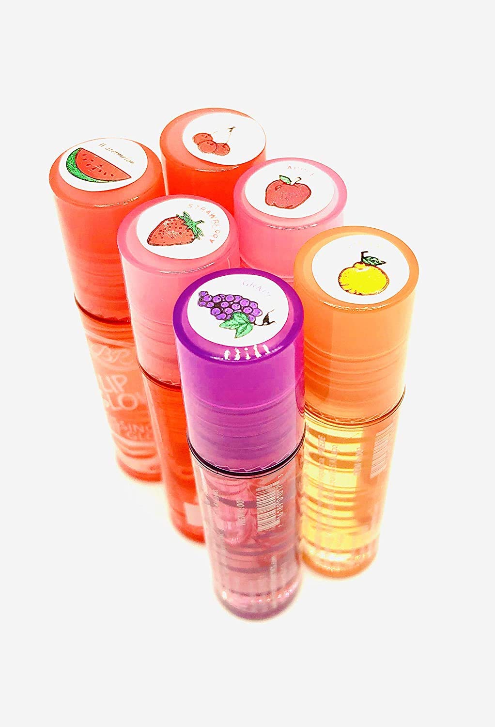6-Piece Fruit Flavored Lip Glow Kissing Gloss Set - Hydrating & Shiny Lip Gloss for Daily Wear, Parties, and Date Nights
