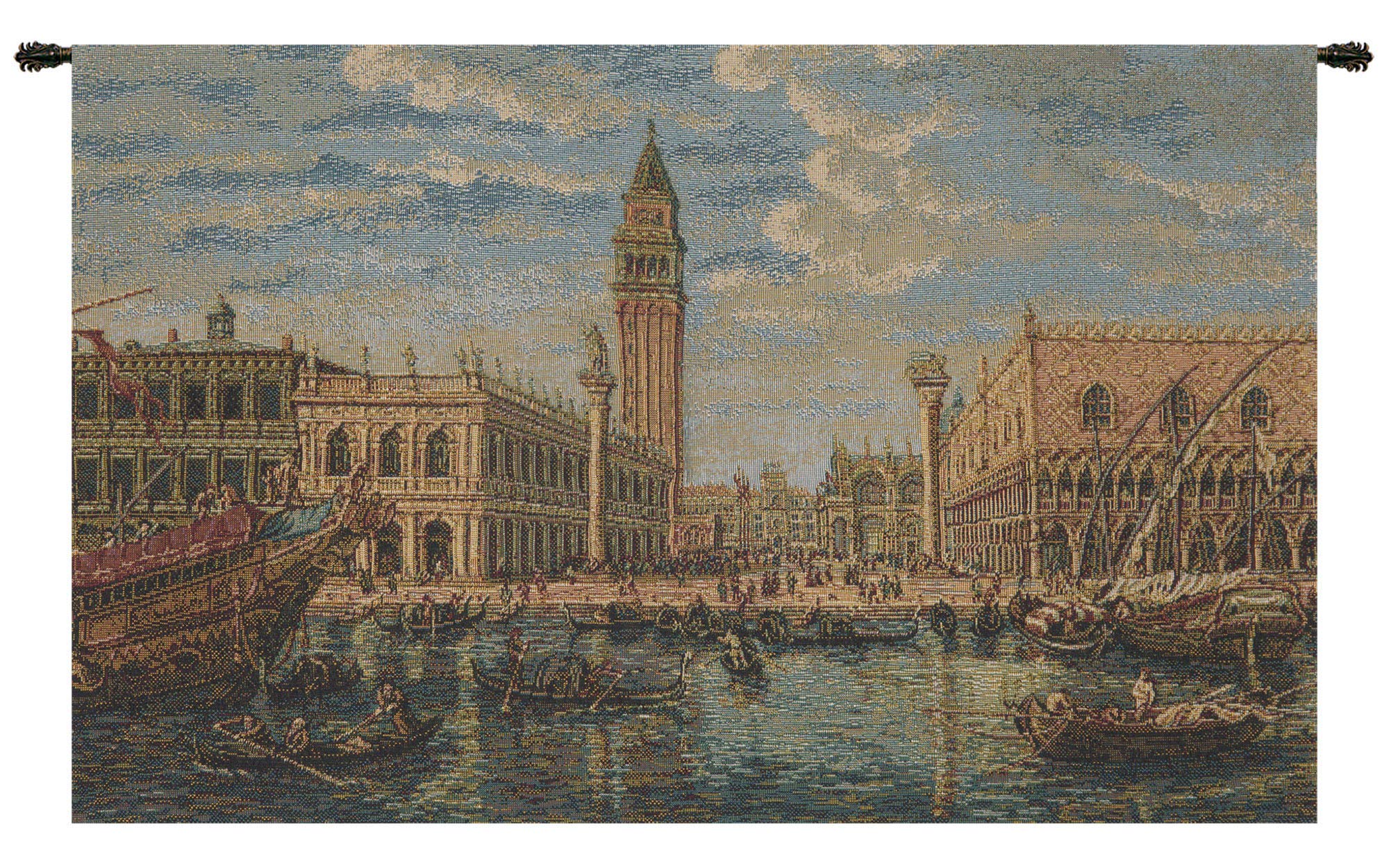 Charlotte Home Furnishings Venice Rialto Ponte di Rialto Tapestry Wall Hanging - 13x21 Inch Viscose Cotton Polyester Blend Wall Art Decor | Italian Bridge Inspired Home Accent | Perfect for Living Room, Bedroom & Office Decor