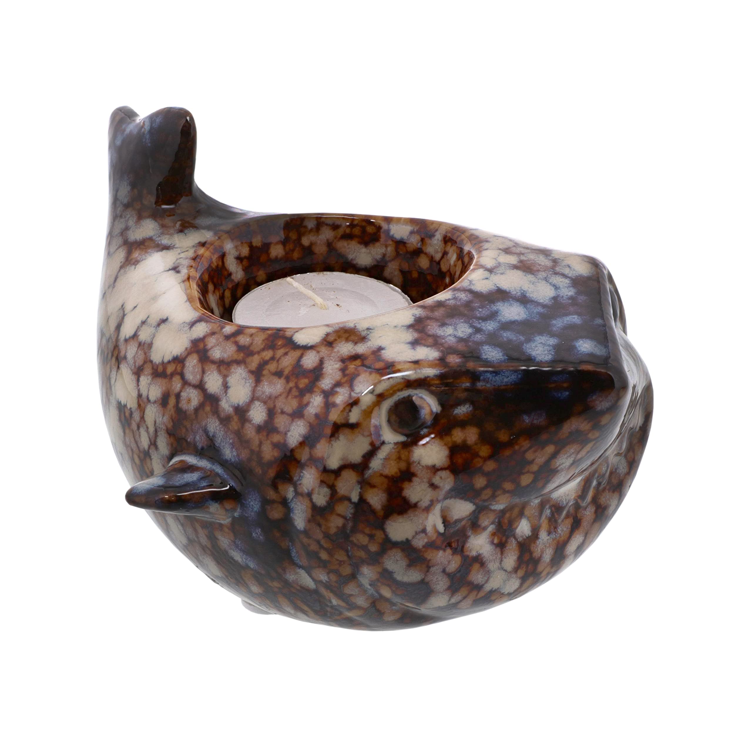 5.5 Inch Ceramic Shark Tealight Candle Holder - Unique Home Decor for Halloween, Christmas & Party Decorations