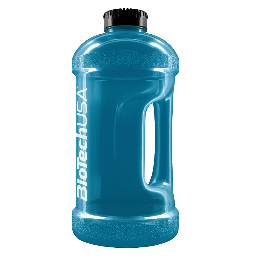 BioTechUSA 2200ml Light Blue Gallon Water Jug - BPA-Free, Leak-Proof Sports Water Bottle for Gym, Hiking & Outdoor Activities