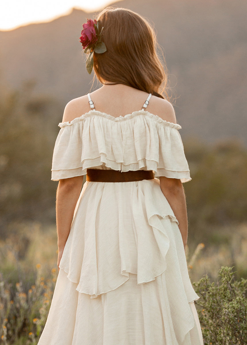 Litta Cream Dress for Women - Elegant Casual & Party Wear - Perfect for Weddings, Dates, and Special Occasions