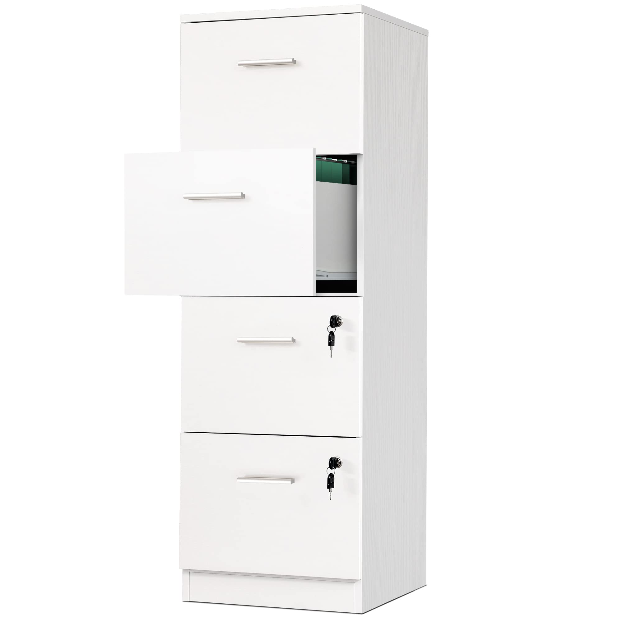 YITAHOME 2-Drawer File Cabinet for Home Office - Letter Size, Lockable Metal Filing Cabinet with Wheels, Black - Perfect for Organizing Documents in Small Spaces & Offices