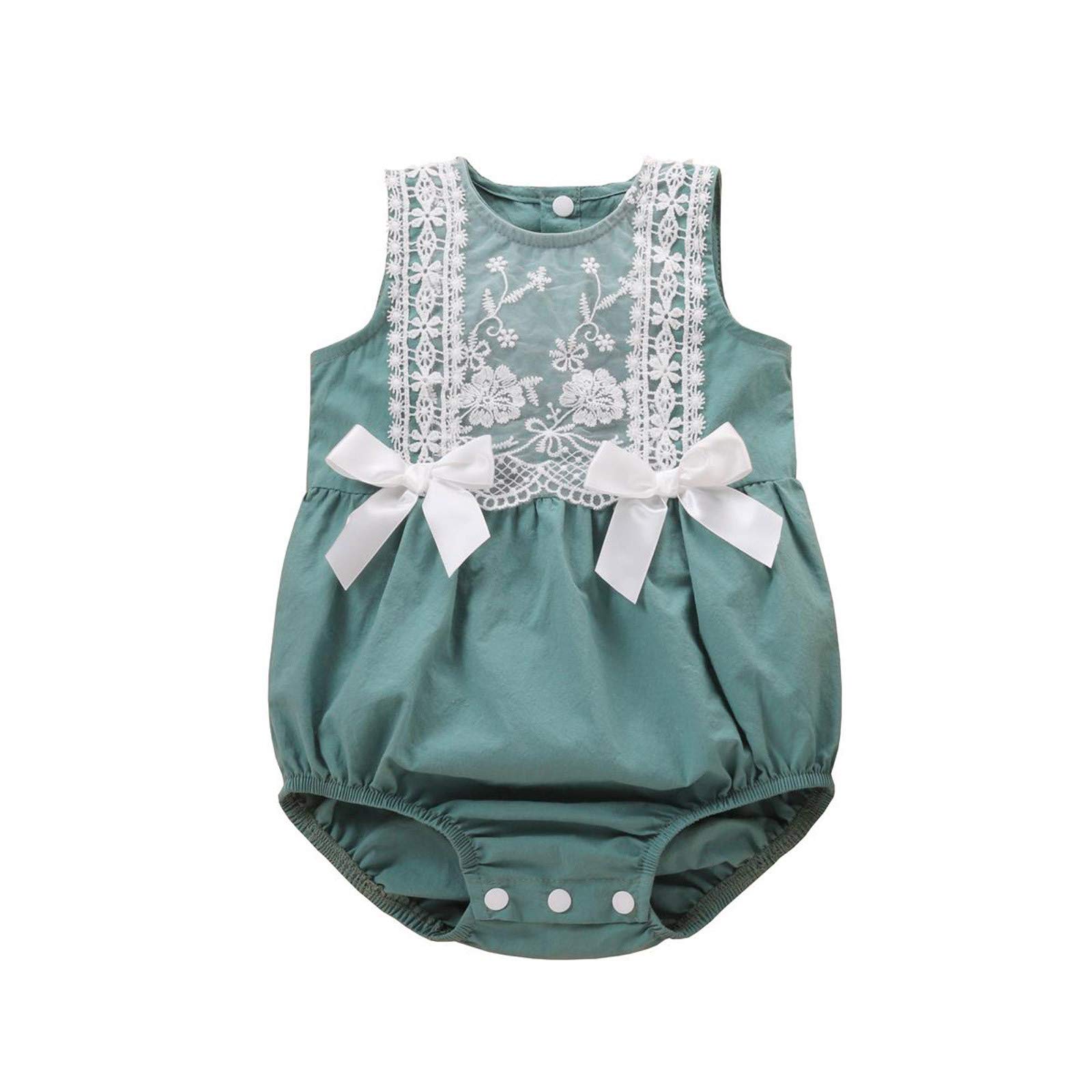 Baby Girls' Cute Tulle Bowknot Romper Jumpsuit - Summer Newborn Infant Outfit for Photoshoots & Special Occasions