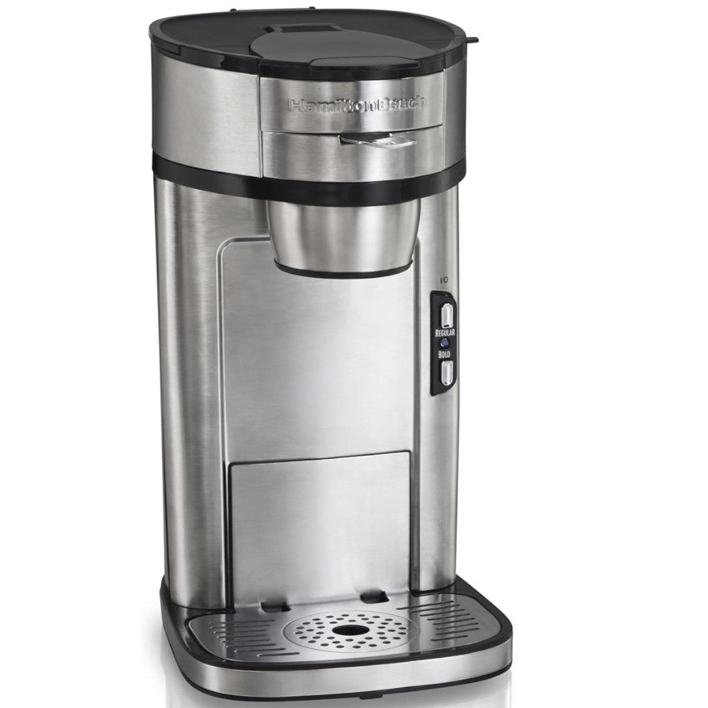 Hamilton Beach 49981A Single Serve Coffee Maker with Scoop - Perfect for Home, Office, or Dorm Room - Brews Delicious Coffee in Minutes