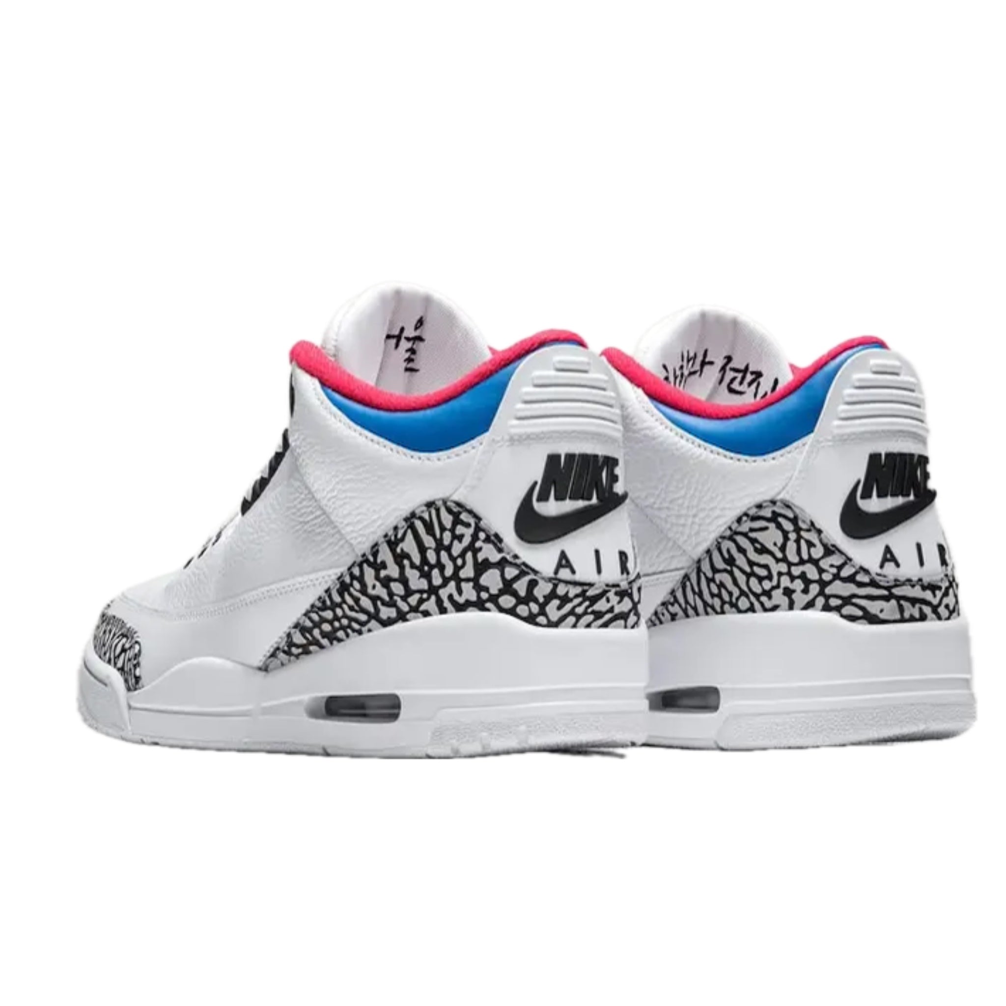 Air Jordan 3 Retro Seoul White Soar Atom Red Sneakers - Men's Basketball Shoes for Streetwear & Casual Outfits