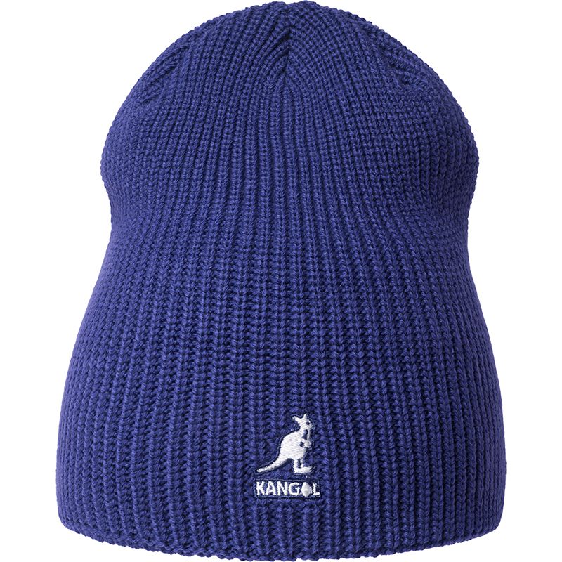 Kangol Cardinal 2 Way Beanie Hat for Men & Women - Warm Winter Knit Skull Cap with Fold-Up Brim in Starry Blue - Perfect for Skiing, Snowboarding & Outdoor Activities