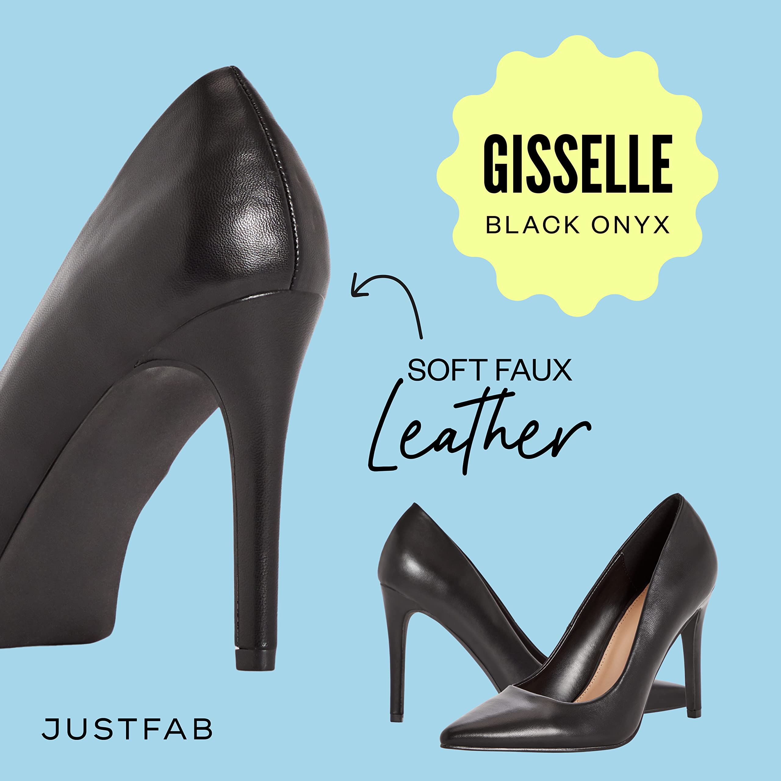 Gisselle Classic Pump Women's Pointed Toe Stiletto Heels - Faux Leather Dress Shoes for Women | Perfect for Office, Party & Special Occasions