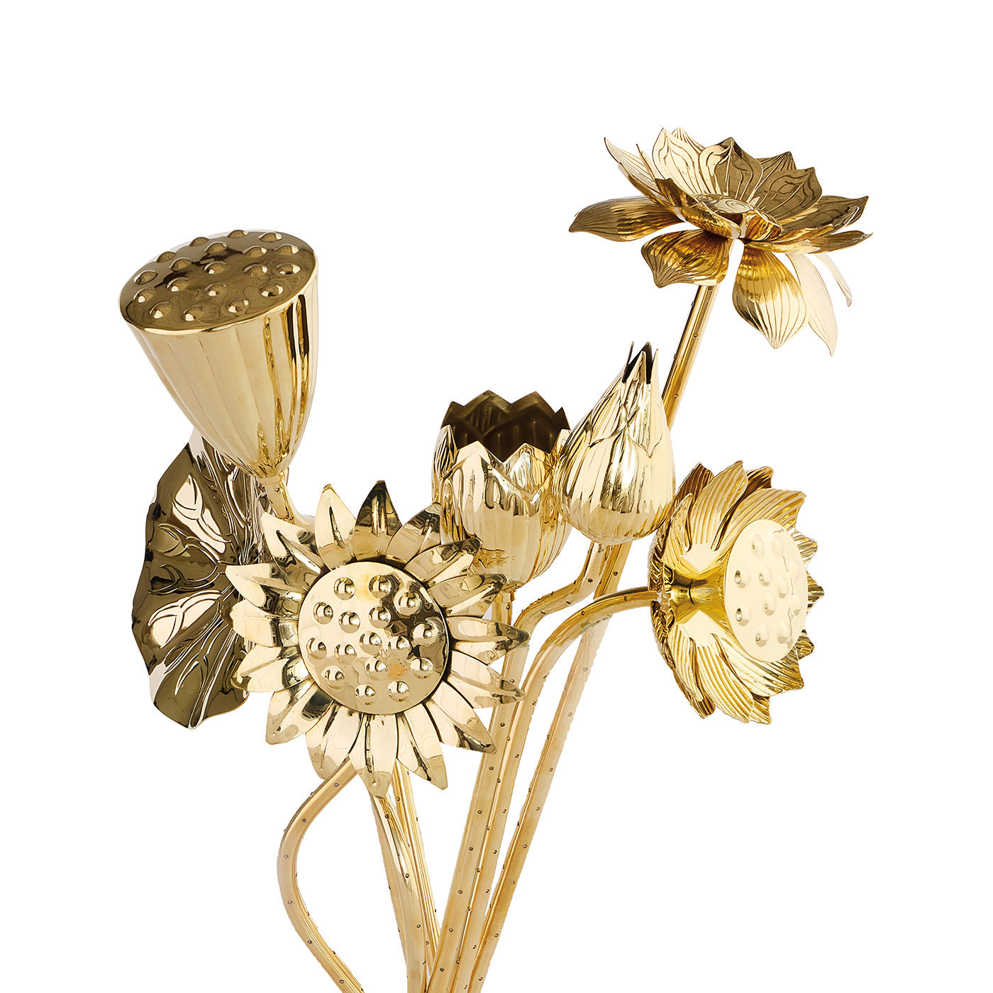 Elegant Brass Flower Bouquet - Handcrafted Home Decor for Wedding Centerpieces, Table Arrangements & Gift Giving