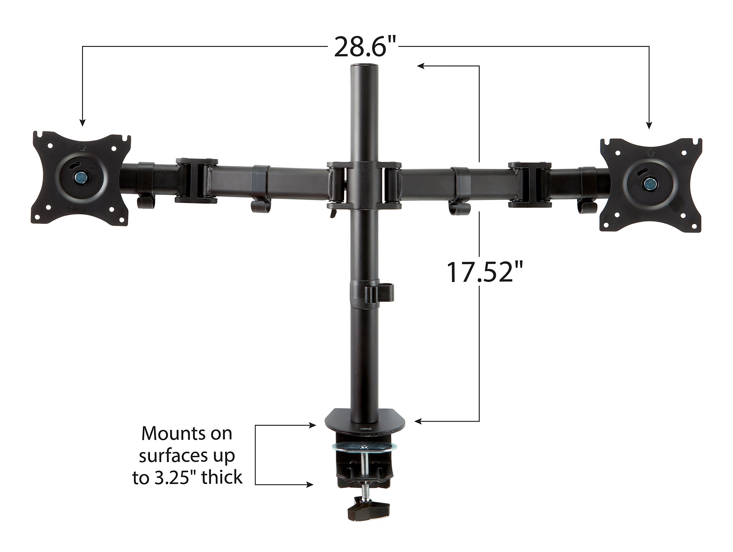 3M Dual Monitor Mount Stand - Adjustable Ergonomic Monitor Arm for 13