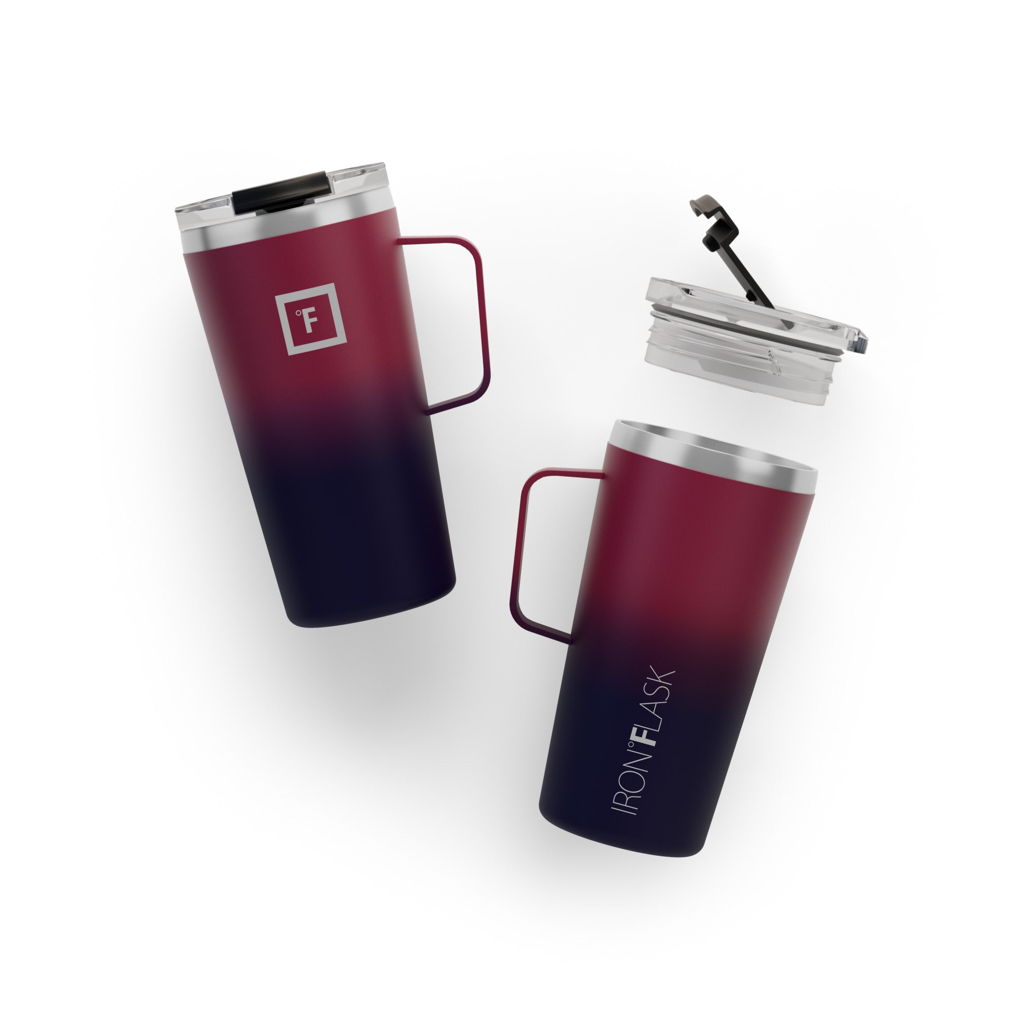 16 Oz Grip Coffee Mug - Insulated Travel Mug with Non-Slip Handle, Perfect for Hot & Cold Drinks - Ideal for Office, Commuting, Camping and Outdoor Activities